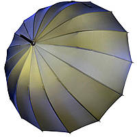 Женский зонт-трость хамелеон на 16 спиц полуавтомат от Toprain оливковый 01002-8