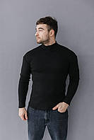 Чоловічий гольф Basic у чорному кольорі, трикотажна,  кофта під горло, щільна водолазка, розмір S-3XL