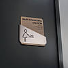 Номерки на двері — Неіржавка сталь і дерево —  "Downhill" дизайн, фото 5
