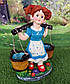 Садовий декор Дівчинка з відрами 51 см гіпс - садова фігура, фото 4