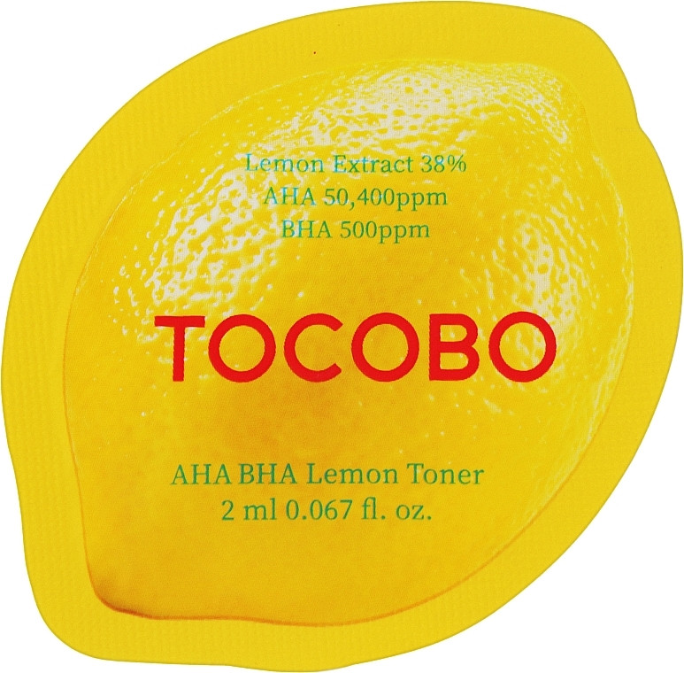 Тонер для об'єму Tocobo AHA BHA Lemon Toner, 2ml