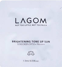 Сонцезахисний крем Lagom Brightening Tone Up Sun SPF 50+ PA++++ , 1.5ml