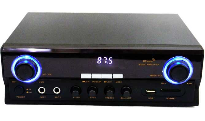 Підсилювач Konzert KCS-202 — Bluetooth, USB,SD,FM, MP3! Караоке 2х канальний ORG