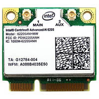 Wi-fi модуль HalfSize Mini pcie Intel Centrino Advanced-N N6205 62205anhmw b,g,n 300mb 2,4 GHz/ 5GHz!