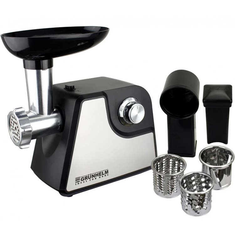 Електрична м'ясорубка Grunhelm AMG180SS (з шатковкою), фото 1