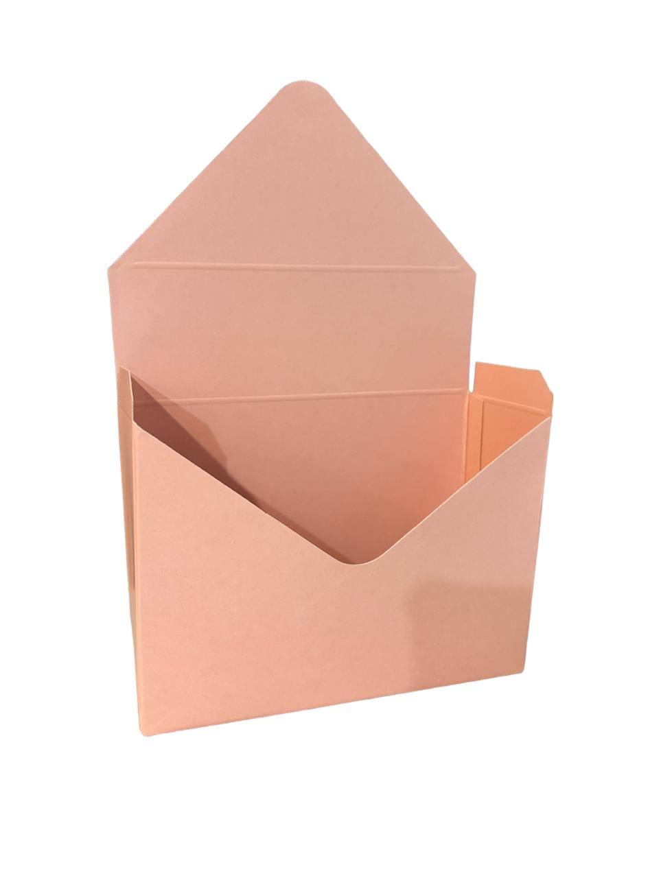 Коробка-конверт флористична рожева 20*7*29.5 см