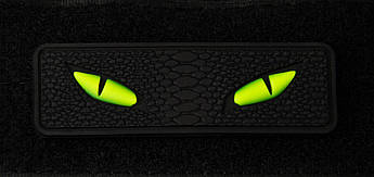 Патч наліпка очі рептилії люмінісцентні чорний/жовтий