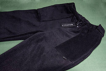 Адаптивні штани при травмуванні ніг флісові чорні