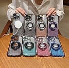 Чохол MagSafe для IPhone 13 силіконовий + кільце тримач, purple
