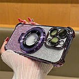 Чохол MagSafe для IPhone 13 силіконовий + кільце тримач, purple, фото 2