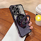Чохол MagSafe для IPhone 13 силіконовий + кільце тримач, purple, фото 3