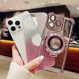 Чохол MagSafe для IPhone 13 Pro силіконовий + кільце тримач, pink, фото 3