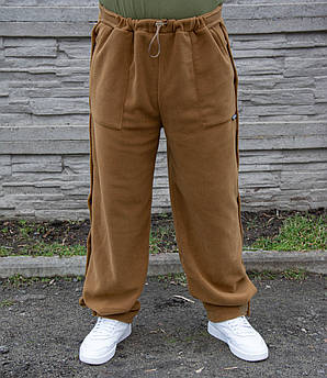 Адаптивні штани при травмуванні ніг флісові койот