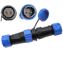 Герметичний швидкознімний з'єднувач електрокабелю на 2 піна Вологозахист IP68