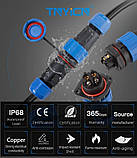 Герметичний швидкознімний з'єднувач електрокабелю на 2 піна Вологозахист IP68, фото 10