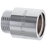 Подовжувач полдюйма 1/2"вн-1/2"зв 25 мм (2,5 см) хромована латунь, фото 2