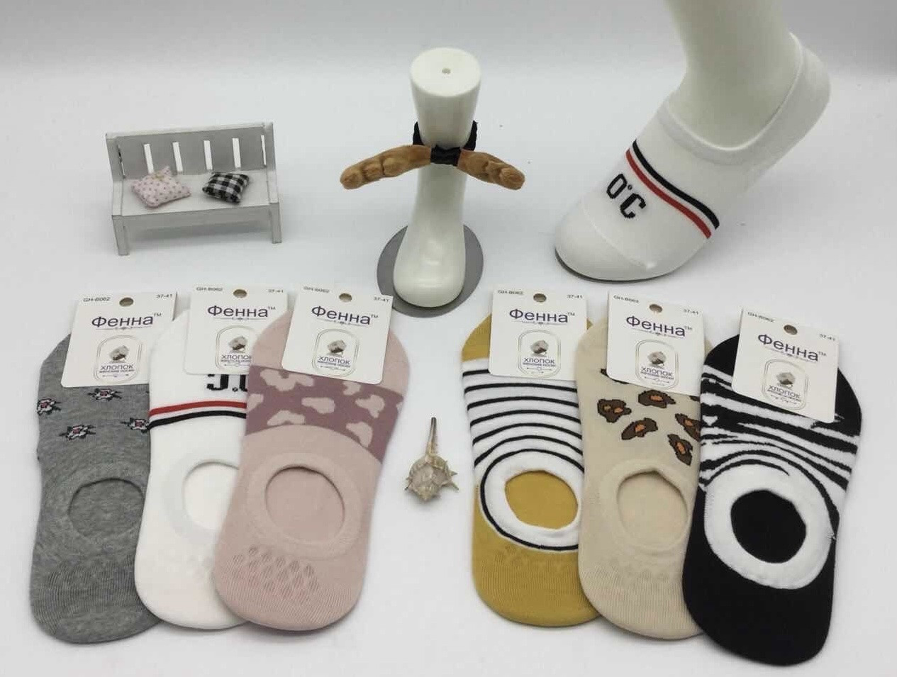 Жіночі шкарпетки - СЛІДИ. "Фенна", 37-41 р-р. Шкарпетки вкорочені, шкарпетки під кросівки