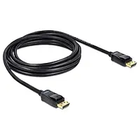 Відео-кабель Delock DisplayPort (тато) DisplayPort (тато), 3m Black v1.2 4K,60Hz 20pin