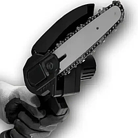 Маленькая цепная пила UKC Mini Electric Chain Saw 1 с аккумулятором 48V черная