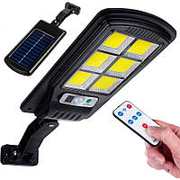 Вуличний ліхтар на сонячних батареях 2200mAh пультом Solar Light BK120-6COB / Світлодіодний прожектор на стовп