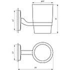 Стакан для зубних щіток PERFECT SANITARY APPLIANCES RM 1101 прямокутний скляний хром 000001141, фото 4