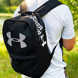 Чоловічий спортивний рюкзак Under Armour чорний сумка спортивна чорна для тренувань