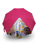 Зонт женский автомат Susino №466 9 спиц 3 сложения Малиновый