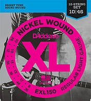 Струны для электрогитары 12 шт D'Addario EXL150 Regular Light Electric Guitar 12-Strings 10 4 LP, код: 2660592