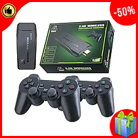 Игровая приставка M8 Mini Game Stick 10000 игр 4K/HDMI/64 Gb + 2 беспроводных джойстика, Консоль для телевизор