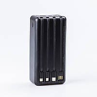 LUGI Повербанк 50000 mah powerbank із сонячною батареєю та 4 вбудованих кабелі USB / Micro / Type-C / Lightning