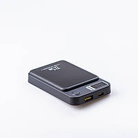LUGI Повербанк з магнітною зарядкою 5000 mah powerbank 2 роз'єми USB Туре-С і Micro-USB