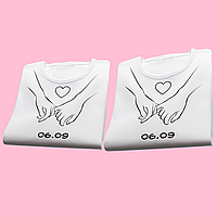 "Дата наших отношений" набор парных футболок для влюбленных