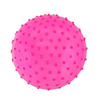 М'ячик дитячий з шипами MB0112 гумовий 18 см, 58 грам (Рожевий)