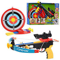 Toys Детский игровой арбалет M 0010 со стрелами и мишенью