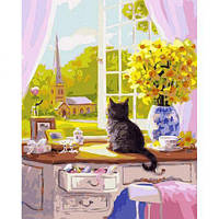 Картина по номерам "Котенок у окна" 40х50 см [tsi234831-TCI]