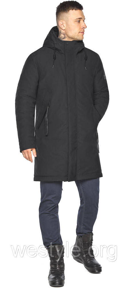 Куртка зимова чоловіча утеплена в чорному кольорі модель 63914