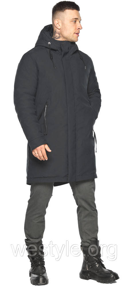 Зимова чоловіча міцна курточка колір графіт модель 63914