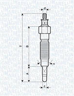 Свеча накаливания, арт.: 062900064304, Пр-во: Magneti marelli