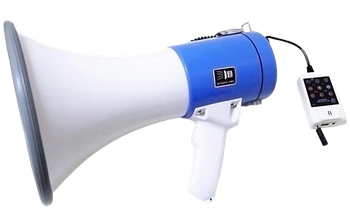 Потужний акумуляторний гучномовець із вбудованою сиреною та USB MEGAPHONE ER 66 Рупор ручний 50 Вт