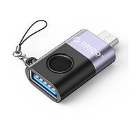 Переходник Orico USB А 3.0 to micro USB OTG адаптер 5W 480 Мбит/с Black (ORICO-WBA-BK-BP)