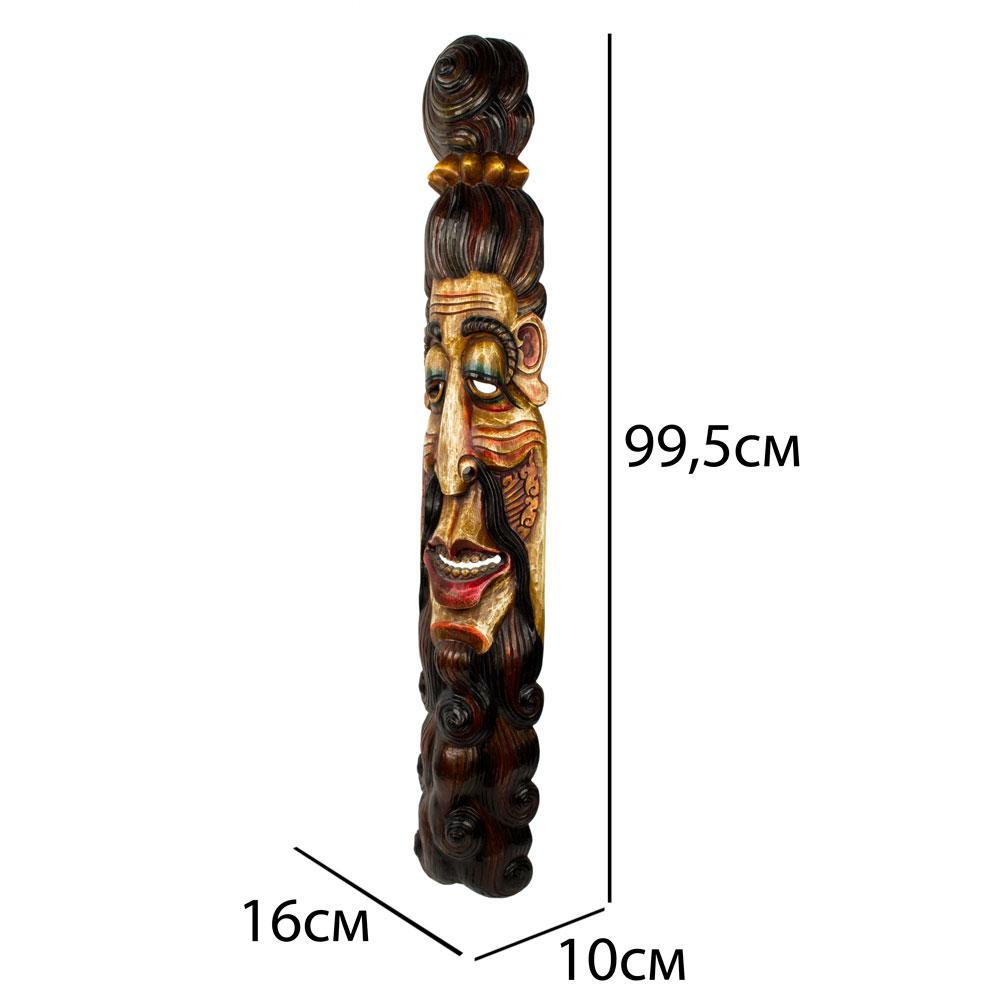 Маска Непал Бхуванеш Цельный массив дерева 99,5х16х10 см Слоновая кость (06078) LP, код: 1932289 - фото 7 - id-p2112844626