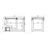 Компресорний автохолодильник Alpicool BCD125 (125 літрів). Двокамерний. До -20℃, живлення 12, 24, 220 вольт, фото 5