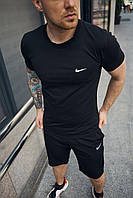 Базовая однотонная мужская черная футболка Nike, футболка черная мужская Найк