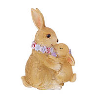 Статуэтка декоративная BonaDi K07-491 Крольчиха с кроликом 12 см