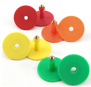 Вушні бірки для тварин без номера, круглі 30мм