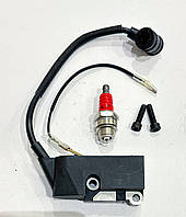 Котушка запалювання, свічка,болти комплект для бензопилки 45 см3, 52 см3, 58 см3 (4500,5200,5800)