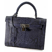 Женская сумка Piton Bags из кожи питона 25х27х11 см Синяя (DN32803) LD, код: 5525547