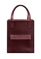 Кожаная женская сумка BlankNote Бэтси с карманом Бордовая (BN-BAG-10-1-vin-kr) LD, код: 1643566