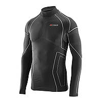 Термокофта с воротничком (лонгслив) X-Tech Maglia Race 3 Munica Lunga lupetto Nero L XL Черна LD, код: 7821483