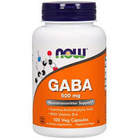 Аминокомплекс NOW Foods GABA 500 mg 100 Veg Caps LD, код: 7518356